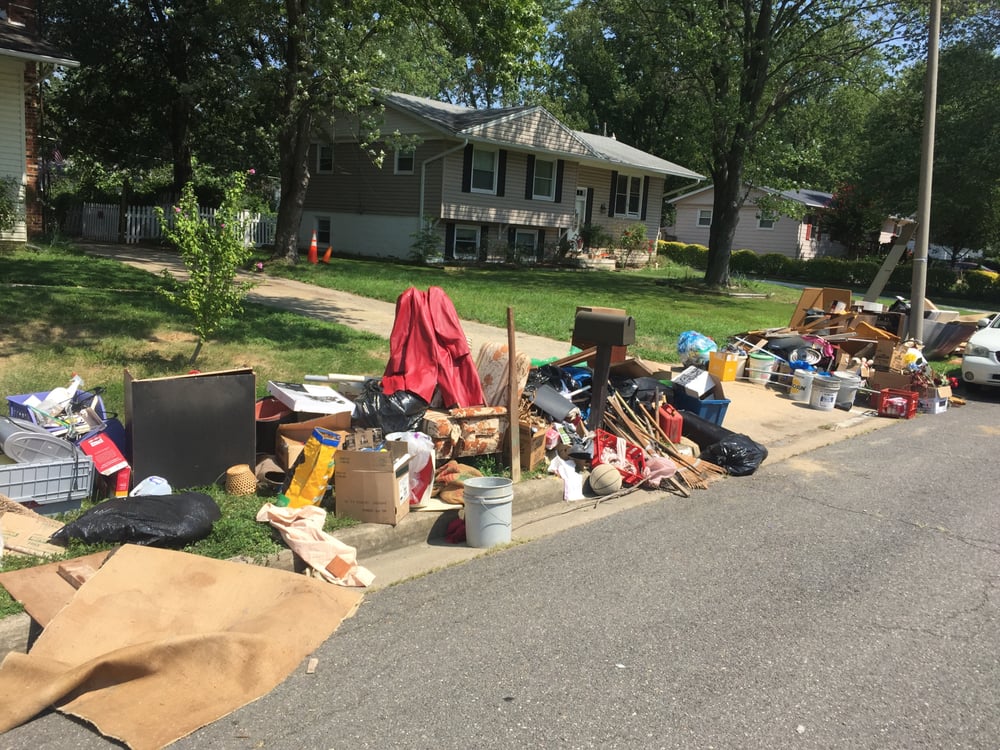 A street full of junk