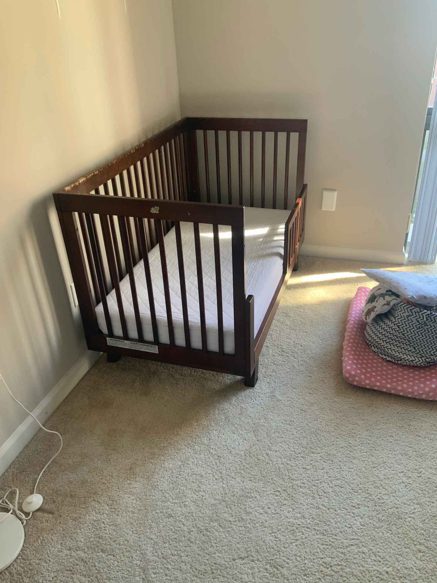 Wooden baby crib
